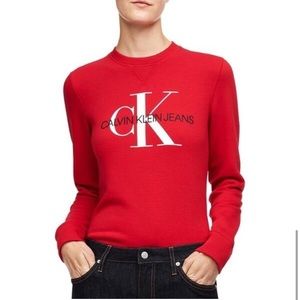 Calvin Klein Jeans Monogram Logo Crewneck - Size: Large